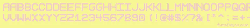 Reduction Font – Pink Fonts on Yellow Background