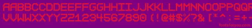 Reduction Font – Red Fonts on Purple Background