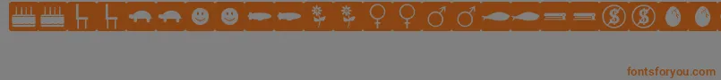 Шрифт SillySymbologyJl – коричневые шрифты на сером фоне