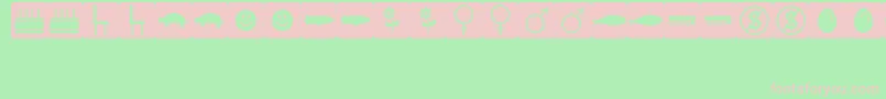 SillySymbologyJl Font – Pink Fonts on Green Background