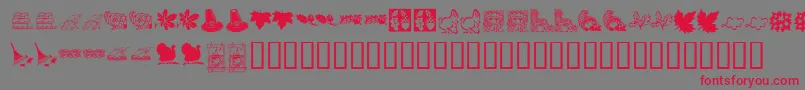 KrHarvestDings Font – Red Fonts on Gray Background