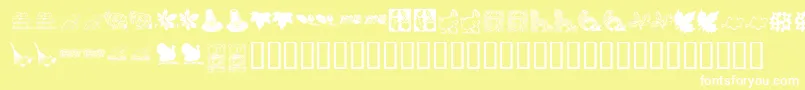 KrHarvestDings Font – White Fonts on Yellow Background