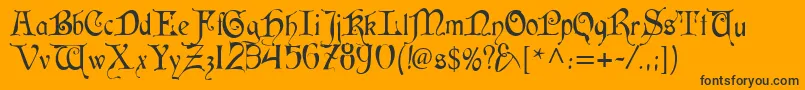 Cardinal Font – Black Fonts on Orange Background