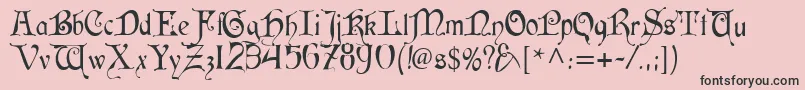 Cardinal Font – Black Fonts on Pink Background