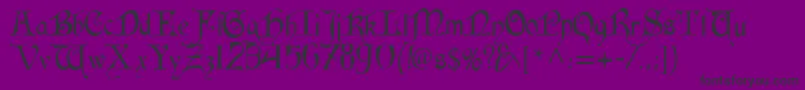 Cardinal Font – Black Fonts on Purple Background