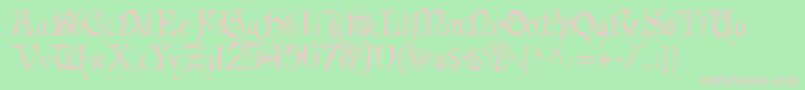 Cardinal Font – Pink Fonts on Green Background