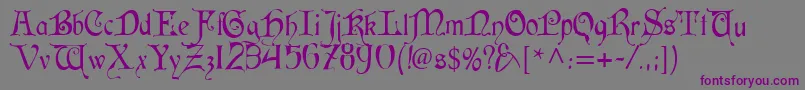 Cardinal Font – Purple Fonts on Gray Background