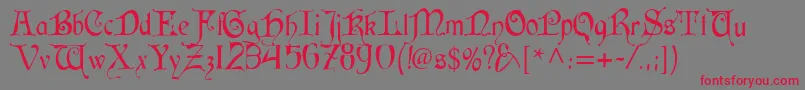 Cardinal Font – Red Fonts on Gray Background