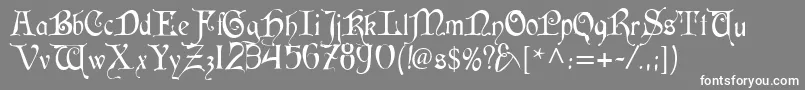Cardinal Font – White Fonts on Gray Background