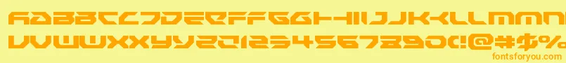 Royalsamurailight Font – Orange Fonts on Yellow Background