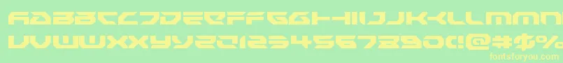 Royalsamurailight Font – Yellow Fonts on Green Background