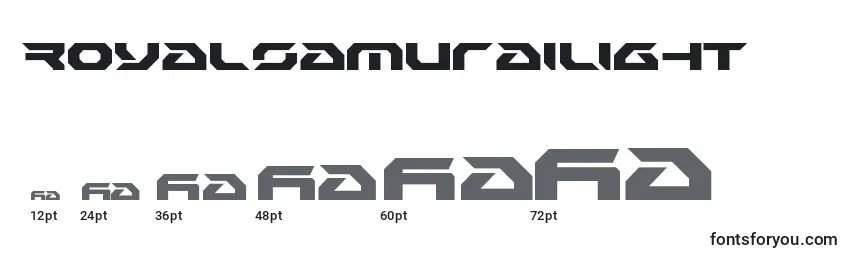 Royalsamurailight Font Sizes