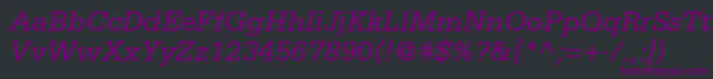 Шрифт MetronSsiItalic – фиолетовые шрифты на чёрном фоне