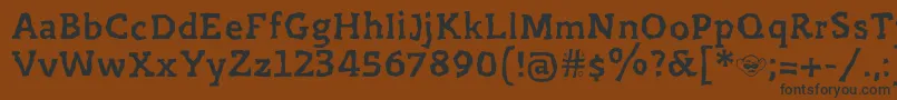 Prejidenjia-fontti – mustat fontit ruskealla taustalla