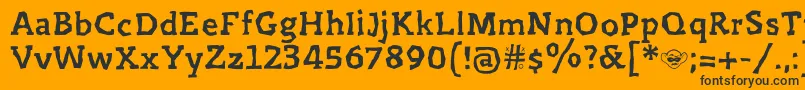 Prejidenjia Font – Black Fonts on Orange Background