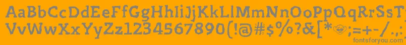 Prejidenjia-Schriftart – Graue Schriften auf orangefarbenem Hintergrund