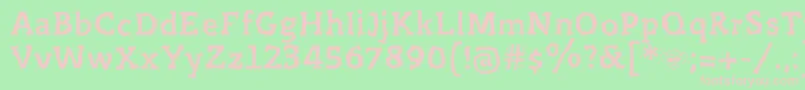 フォントPrejidenjia – 緑の背景にピンクのフォント