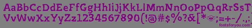 Prejidenjia-fontti – violetit fontit harmaalla taustalla