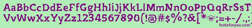 Prejidenjia Font – Purple Fonts on Green Background