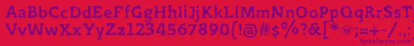 Prejidenjia Font – Purple Fonts on Red Background