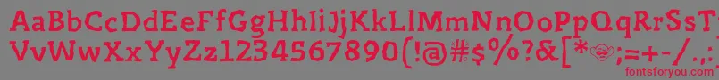 Prejidenjia Font – Red Fonts on Gray Background