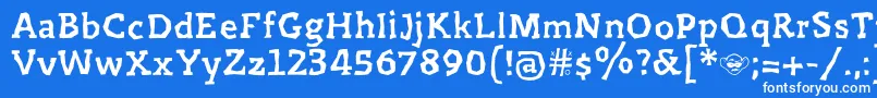 Prejidenjia Font – White Fonts on Blue Background