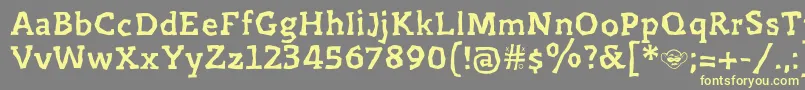 Prejidenjia-Schriftart – Gelbe Schriften auf grauem Hintergrund