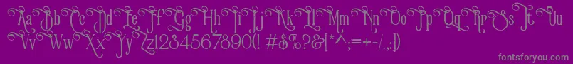 VictorianParlorVintageAlternateFree Font – Gray Fonts on Purple Background