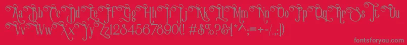 fuente VictorianParlorVintageAlternateFree – Fuentes Grises Sobre Fondo Rojo
