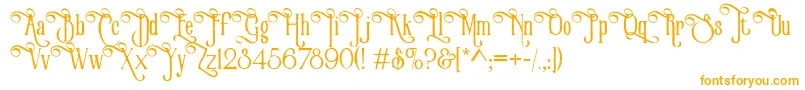 VictorianParlorVintageAlternateFree Font – Orange Fonts on White Background