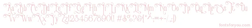 VictorianParlorVintageAlternateFree Font – Pink Fonts on White Background