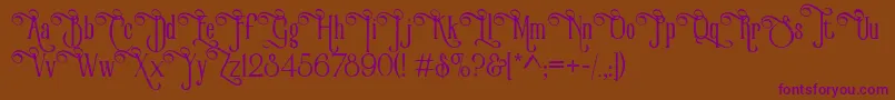 VictorianParlorVintageAlternateFree Font – Purple Fonts on Brown Background