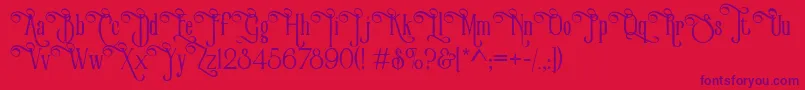 VictorianParlorVintageAlternateFree Font – Purple Fonts on Red Background