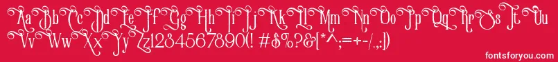 VictorianParlorVintageAlternateFree Font – White Fonts on Red Background