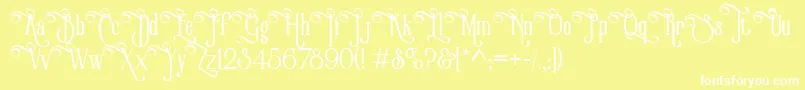 VictorianParlorVintageAlternateFree Font – White Fonts on Yellow Background