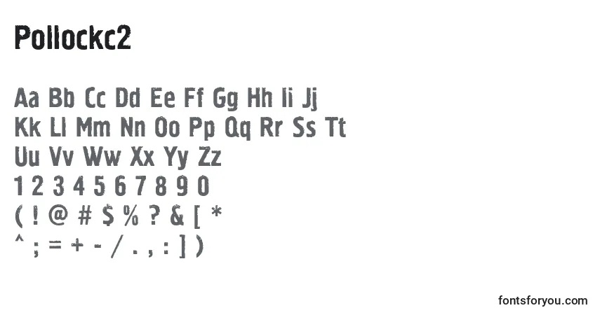 A fonte Pollockc2 – alfabeto, números, caracteres especiais