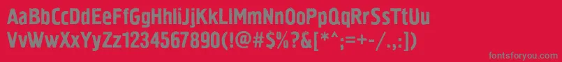 Pollockc2 Font – Gray Fonts on Red Background