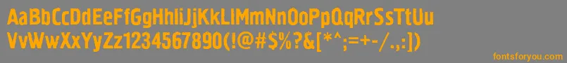 Pollockc2 Font – Orange Fonts on Gray Background