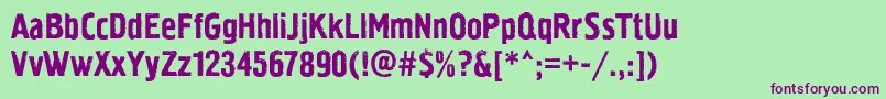 Pollockc2 Font – Purple Fonts on Green Background