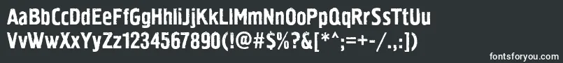 Pollockc2 Font – White Fonts on Black Background