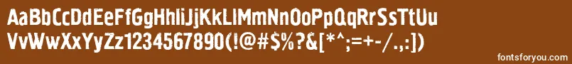 Pollockc2 Font – White Fonts on Brown Background