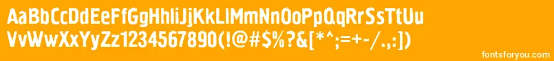 Pollockc2 Font – White Fonts on Orange Background