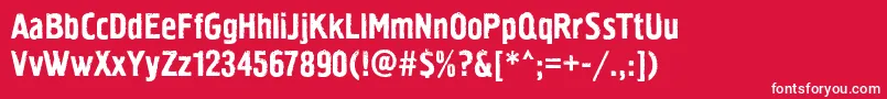 Pollockc2 Font – White Fonts on Red Background