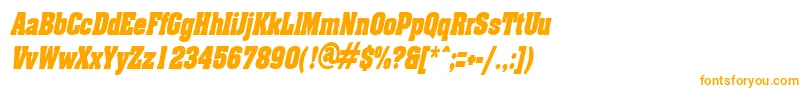 AcklincondensedItalic-Schriftart – Orangefarbene Schriften