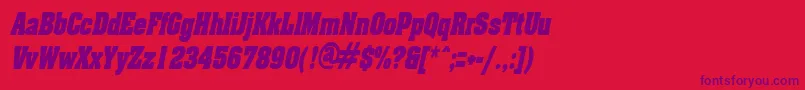 Шрифт AcklincondensedItalic – фиолетовые шрифты на красном фоне