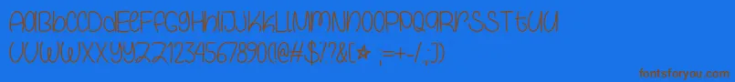 GalaxyBoyOtf Font – Brown Fonts on Blue Background