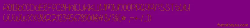 GalaxyBoyOtf Font – Brown Fonts on Purple Background