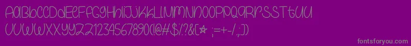 GalaxyBoyOtf Font – Gray Fonts on Purple Background