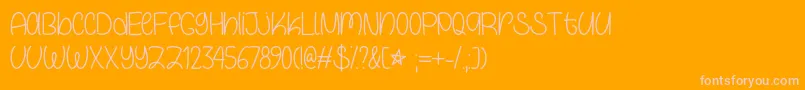 GalaxyBoyOtf-Schriftart – Rosa Schriften auf orangefarbenem Hintergrund