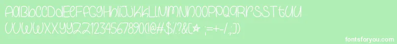 GalaxyBoyOtf Font – White Fonts on Green Background